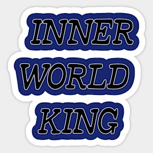 Introvert man Inner world king Sticker